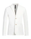 Hōsio Man Blazer White Size 42 Cotton, Polyamide, Elastane