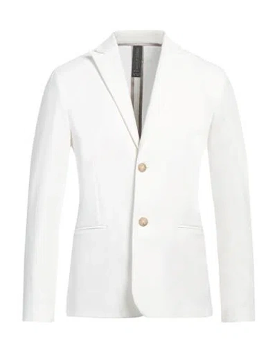 Hōsio Man Blazer White Size 36 Cotton, Polyamide, Elastane In White