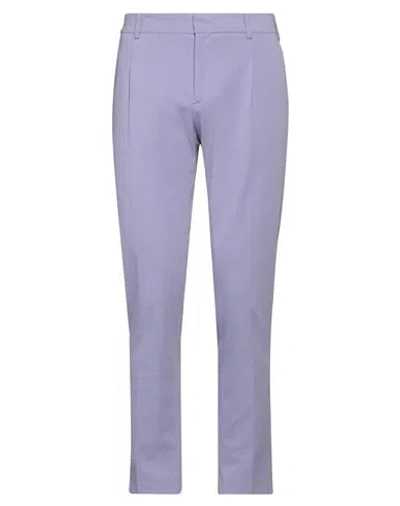 Hōsio Man Pants Lilac Size 34 Cotton, Polyamide, Elastane In Purple