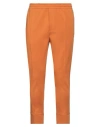 Hōsio Man Pants Orange Size 34 Cotton, Polyamide, Elastane