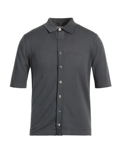 Hōsio Man Shirt Charcoal Size M Cotton In Gray