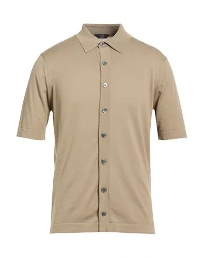 Hōsio Man Shirt Khaki Size L Cotton In Neutral