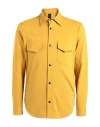 Hōsio Man Shirt Mustard Size 40 Cotton, Polyamide, Elastane In Yellow