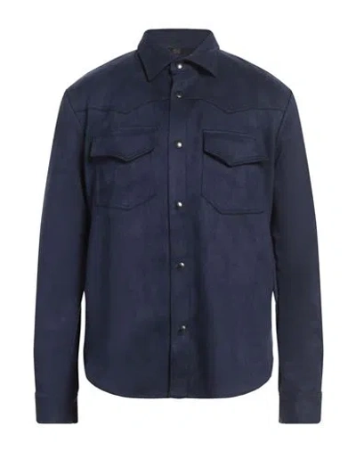 Hōsio Man Shirt Navy Size 42 Polyester