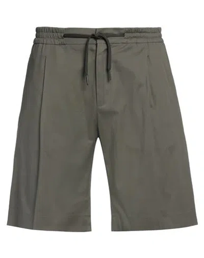 Hōsio Man Shorts & Bermuda Shorts Military Green Size 34 Cotton, Elastane