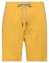 Hōsio Man Shorts & Bermuda Shorts Marigold Size 34 Cotton, Polyamide, Elastane In Yellow