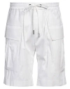 Hōsio Man Shorts & Bermuda Shorts White Size 30 Cotton, Elastane