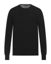Hōsio Man Sweater Black Size Xxl Merino Wool In Purple