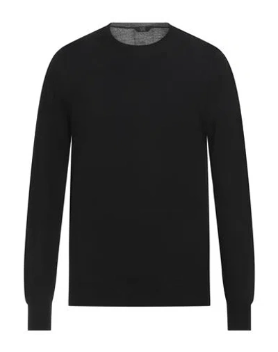 Hōsio Man Sweater Black Size Xxl Merino Wool In Purple