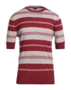 Hōsio Man Sweater Brick Size L Linen In Red