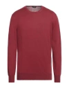 Hōsio Man Sweater Brick Size Xxl Cotton In Red