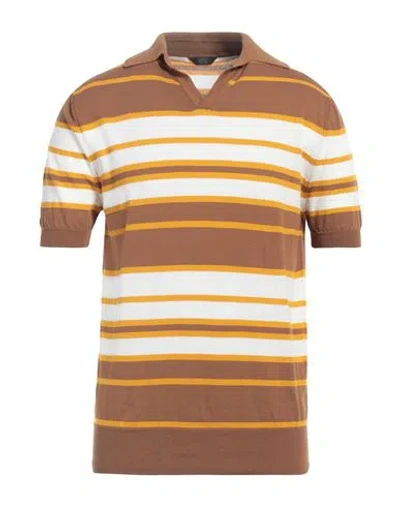 Hōsio Man Sweater Camel Size Xl Cotton In Beige