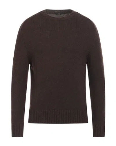 Hōsio Man Sweater Dark Brown Size M Wool, Polyamide