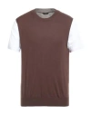 Hōsio Man Sweater Dark Brown Size Xl Cotton In Brown