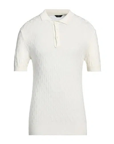 Hōsio Man Sweater Ivory Size M Cotton, Viscose In White