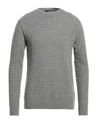Hōsio Man Sweater Light Grey Size Xl Wool, Polyester In Gold