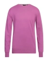 Hōsio Man Sweater Mauve Size L Cotton In Purple