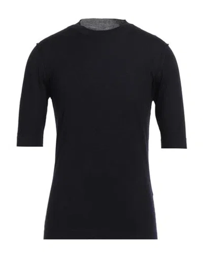 Hōsio Man Sweater Midnight Blue Size M Wool In Blue