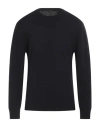 Hōsio Man Sweater Midnight Blue Size Xl Merino Wool In Blue