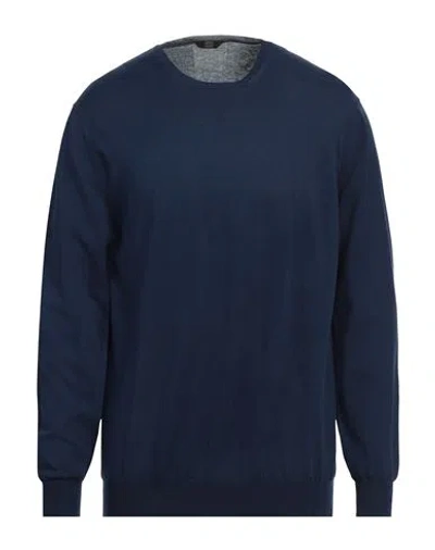 Hōsio Man Sweater Midnight Blue Size Xxl Cotton