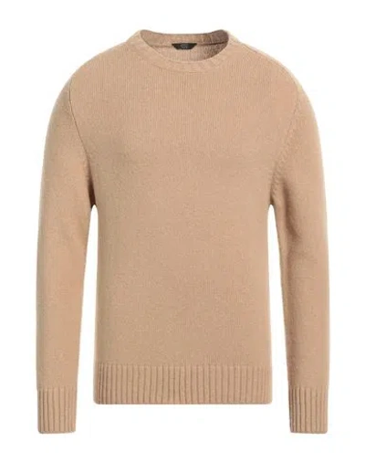 Hōsio Man Sweater Sand Size M Wool, Polyamide In Beige