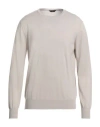 Hōsio Man Sweater Sand Size Xl Merino Wool In Beige