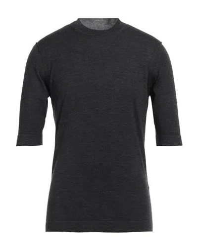 Hōsio Man Sweater Steel Grey Size L Wool In Steel Grey