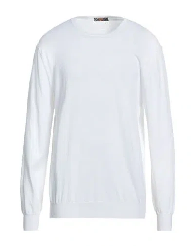 Hōsio Man Sweater White Size Xxl Cotton