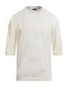 Hōsio Man Sweater White Size Xxl Wool In Neutral