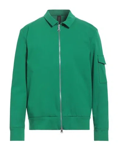 Hōsio Man Sweatshirt Green Size 42 Cotton, Polyamide, Elastane