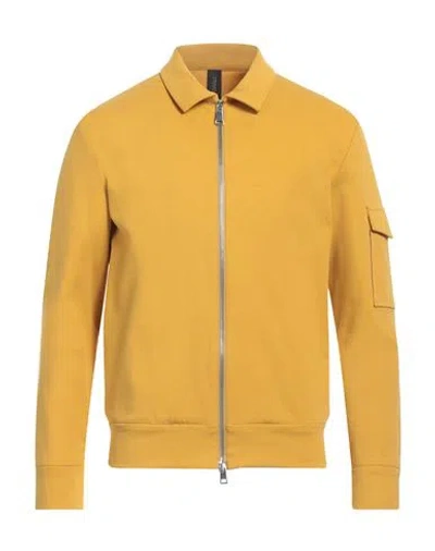 Hōsio Man Sweatshirt Mustard Size 42 Cotton, Polyamide, Elastane In Yellow
