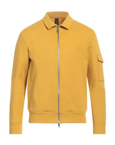 Hōsio Man Sweatshirt Mustard Size 40 Cotton, Polyamide, Elastane In Yellow
