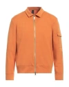 Hōsio Man Sweatshirt Orange Size 42 Cotton, Polyamide, Elastane