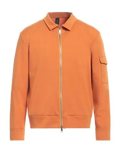 Hōsio Man Sweatshirt Orange Size 40 Cotton, Polyamide, Elastane