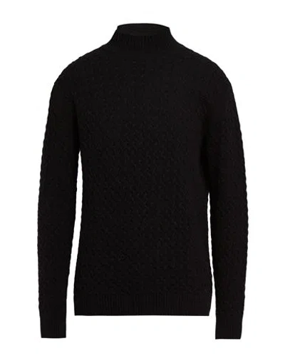Hōsio Man Turtleneck Black Size Xl Wool, Polyester