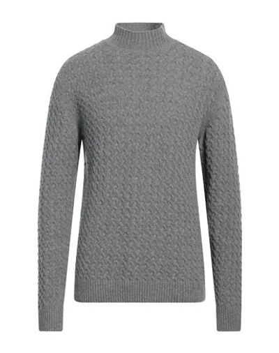 Hōsio Man Turtleneck Grey Size Xxl Wool, Polyester