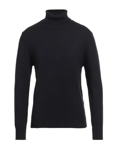 Hōsio Man Turtleneck Midnight Blue Size L Merino Wool In Blue
