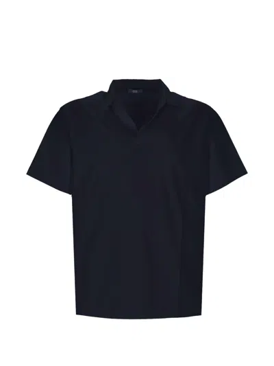 Hōsio Short-sleeved Collared T-shirt In Black