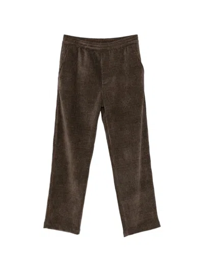 Hōsio Swarthy Elasticated-waist Trousers In Brown