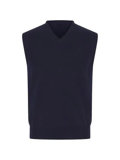 Hōsio V-neck Vest In Blau