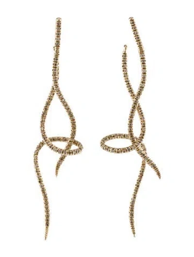 Pre-owned Hstern 18k 1.07ctw Diamond Zephyr Drop Earrings In Multi