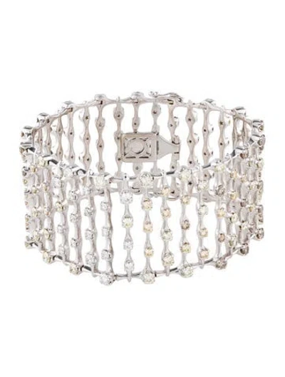 Pre-owned Hstern 18k 11.68ctw Diamond Fireworks Link Bracelet, 6" In Multi