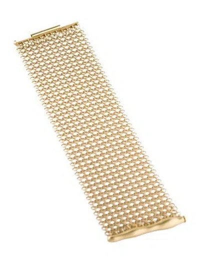 Pre-owned Hstern 18k Chainmail Bracelet, 6.25" In Multi