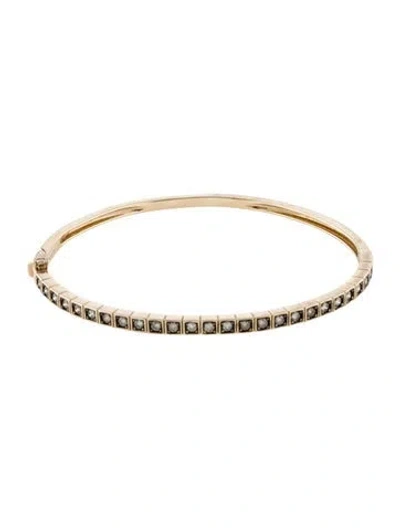 Pre-owned Hstern 18k Diamond Bangle Bracelet, 6.75" In Multi