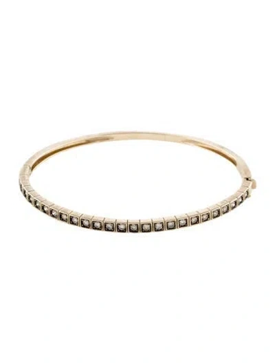 Pre-owned Hstern 18k Diamond Bangle Bracelet, 6.75" In Multi