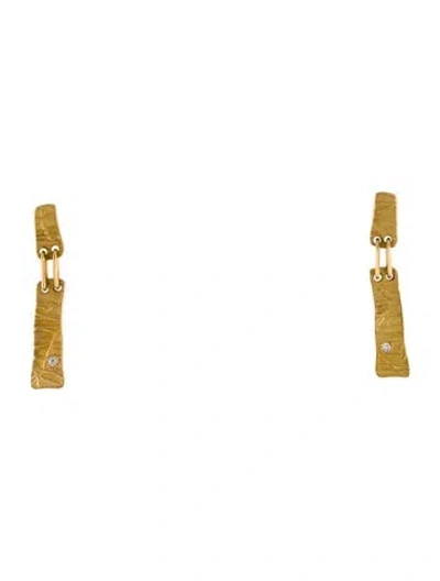 Pre-owned Hstern 18k Diamond Drop Earrings In Multi