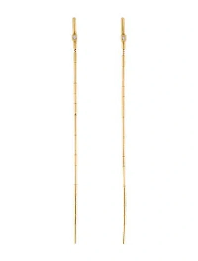 Pre-owned Hstern 18k Diamond Drop Earrings In Multi