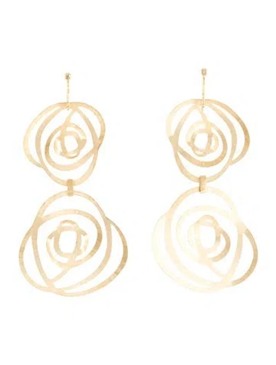 Pre-owned Hstern 18k Diamond Grupo Corpo Drop Earrings In Multi