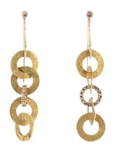 Pre-owned Hstern 18k Diamond Grupo Corpo Earrings In Multicolor