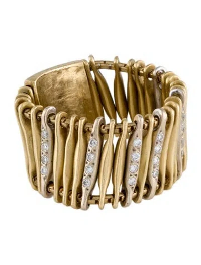 Pre-owned Hstern 18k Diamond Miscigens Flexible Band In Multi